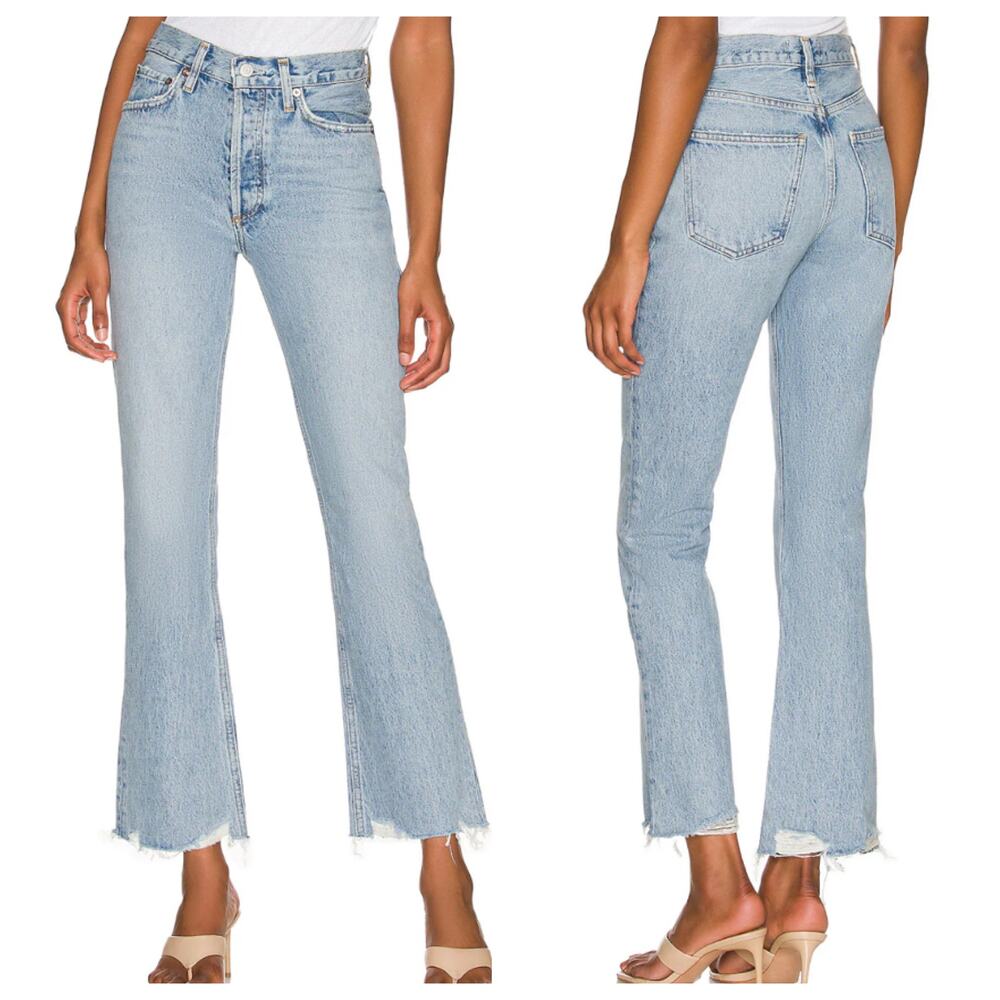 AGOLDE Light Wash Boot Cut Jeans